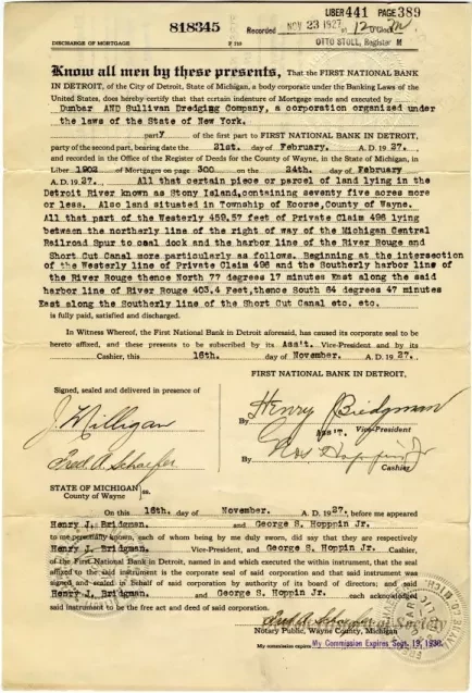 Mortgage - Discharge of Mortgage