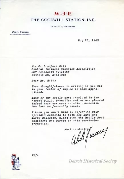 Letter - WJR, The Goodwill Station, Inc.