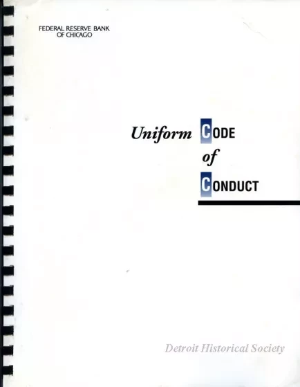 Booklet - Federal Reserve Bank of Chicago
Uniform Code of Conduct