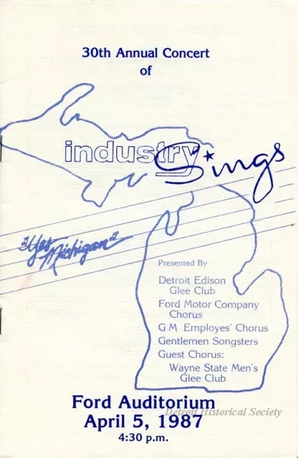 Program - 30th Annual Concert of Industry Sings