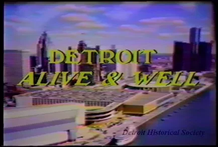 U-Matic - Master Tape 1.
K. Butler
G. Cain
Master Dub
Detroit Alive & Well
9-18-87