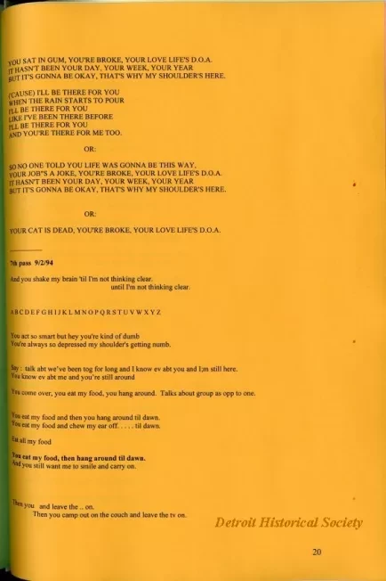 Lyrics, Song - Friends Like Us