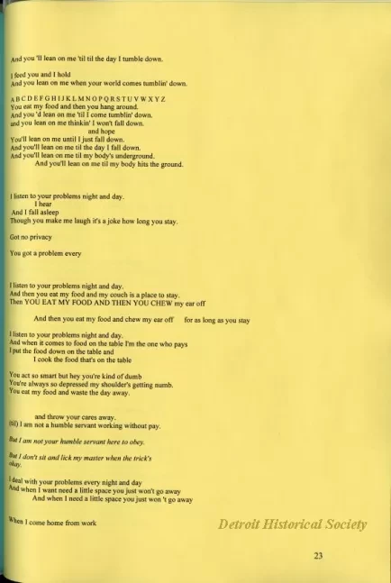 Lyrics, Song - Friends Like Us