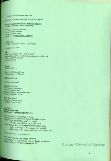 Lyrics, Song - Friends Like Us