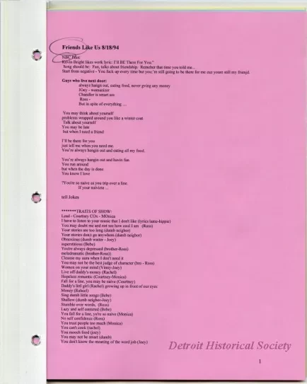 Lyrics, Song - Friends Like Us