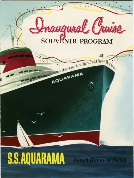 Program - Inaugural Cruise - Souvenir Program,
S.S. Aquarama