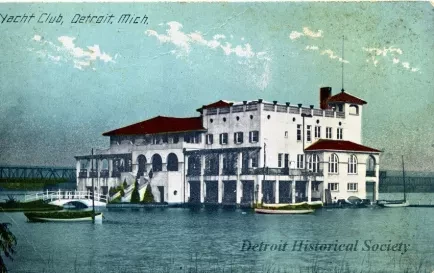 Postcard - Yacht Club, Detroit, Mich.
