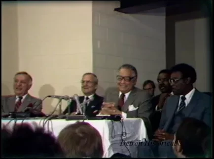 U-Matic - 12-15-83
Mayor Young - Lee Iaccoca
Holy Cross Baptist Church
$100,000 Contribution
