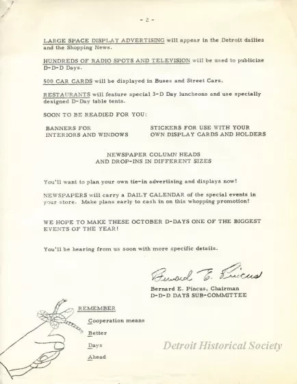 Letter - News Bulletin
Central Business District Association