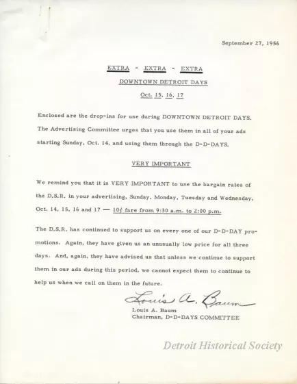 Letter - News Bulletin
Central Business District Association