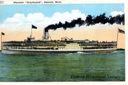 Postcard - Steamer "Greyhound," Detroit, Mich.