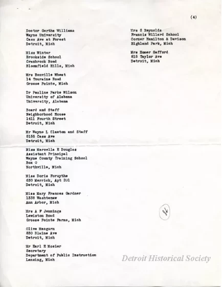 List, Mailing