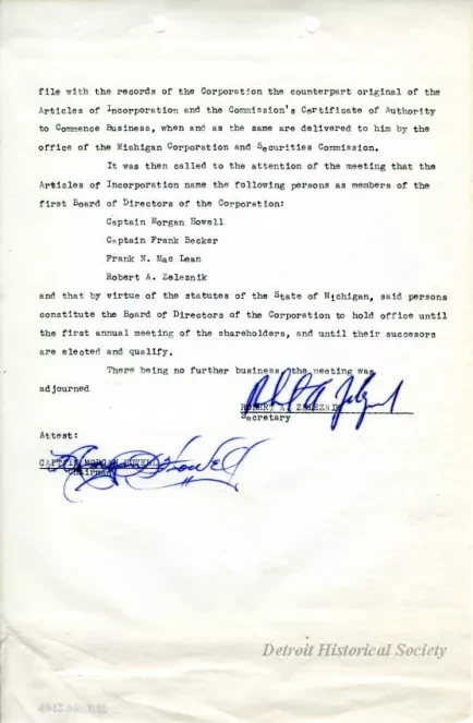 Minutes - Minutes of the First Meeting of the Incorporators 
of the International Tugboat Racing Association