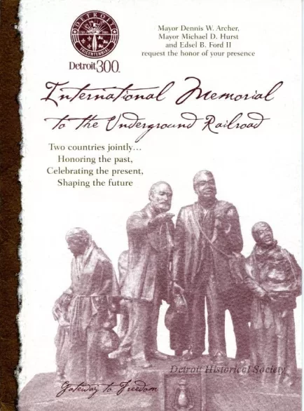 Invitation - International Memorial to the Underground Railroad