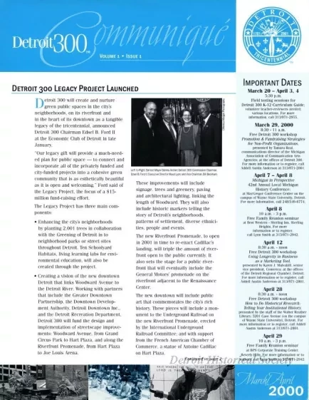 Newsletter - Detroit 300 Communiqué