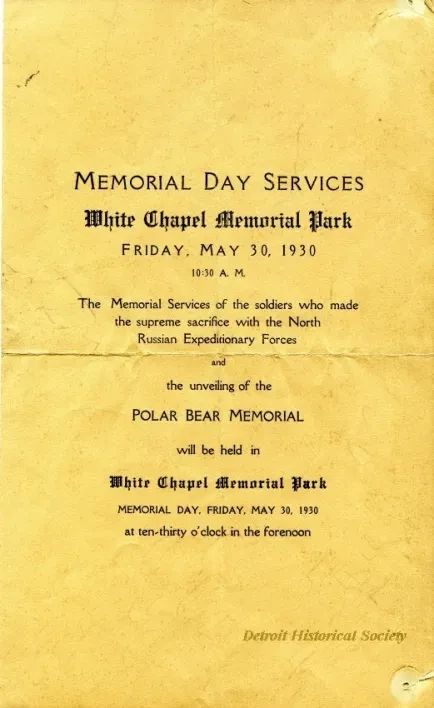 Program - Memorial Day Services
White Chapel Memorial Park