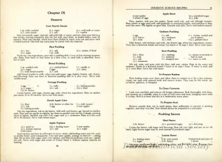 Cookbook - Recipes for Instruction in Domestic Science