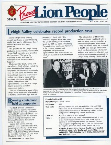 Newsletter - Proud Lion People, Vol. 8, No. 5
June, 1989