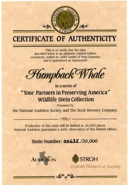 Stein - "Your Partners in Preserving America" Wildlife Stein Collection