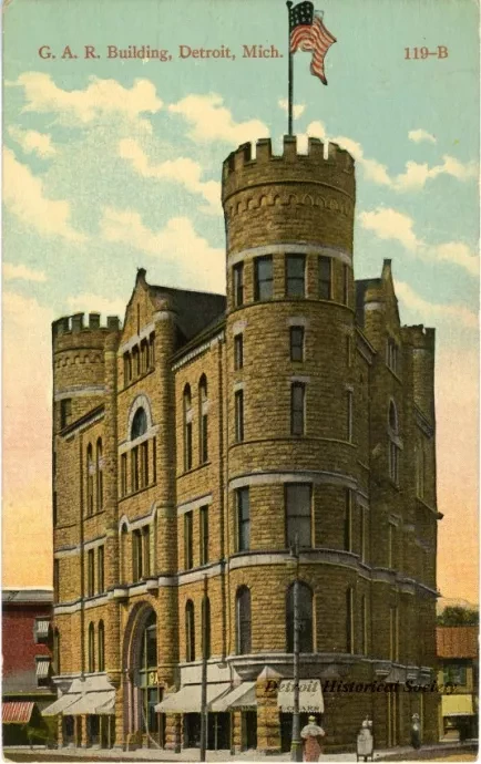 Postcard - G.A.R. Building Detroit, Mich.
119-B