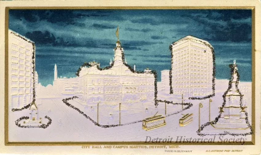 Postcard - City Hall and Campus Martius
