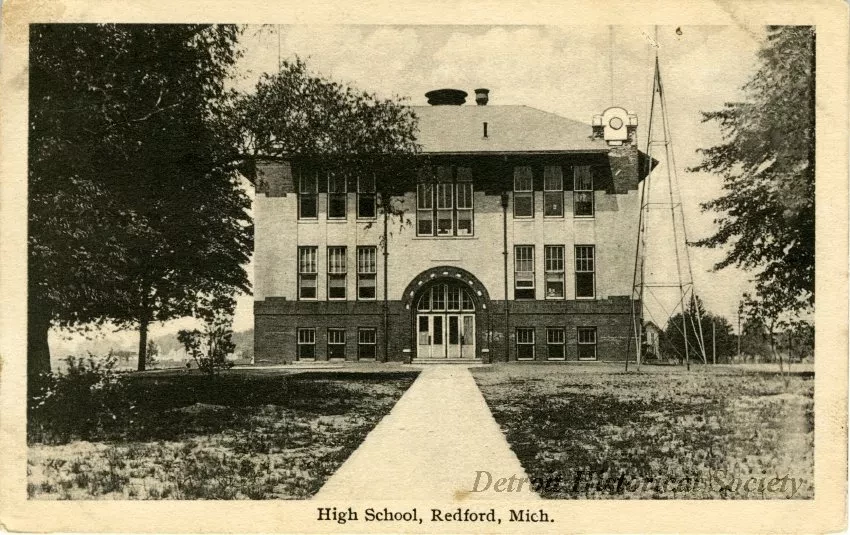 Postcard - High School, Redford, Mich.