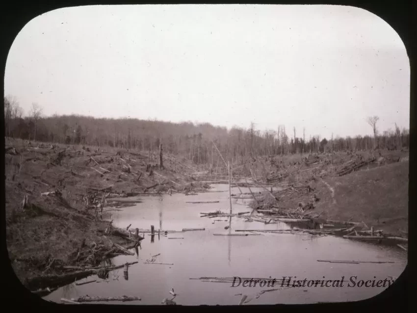 Transparency, Lantern-slide - The Clay Fields near Sherman