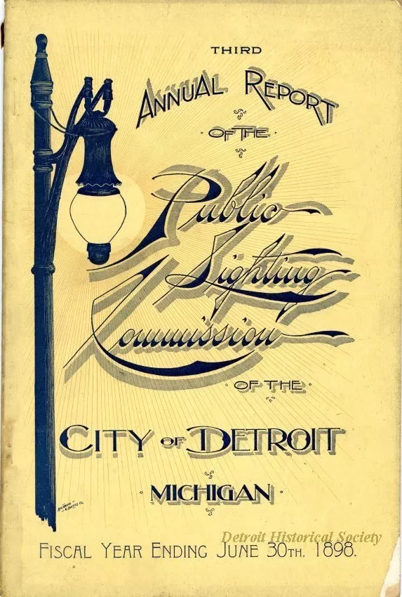 Booklet - Third Annual Report of the Public Lighting Commission of the City of Detroit, Michigan