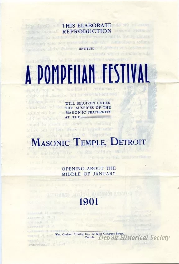 Brochure - A Pompeiian Festival