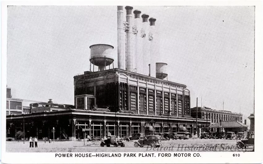 Postcard - Power House - Highland Park Plant, Ford Motor Co. - Power House - Highland Park Plant