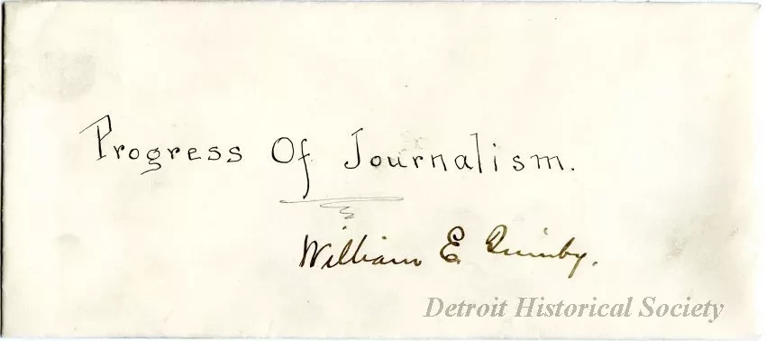 Envelope - Progress of Journalism