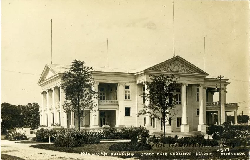 Postcard - Michigan Building, State Fair Grounds, Detroit