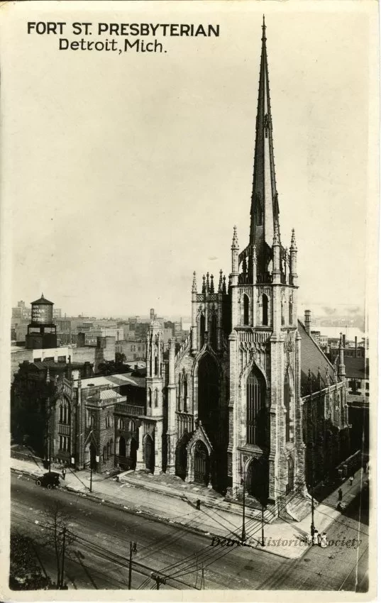 Postcard - Fort St. Presbyterian, Detroit, Mich.