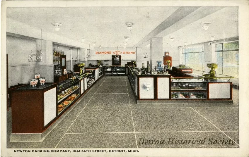 Postcard - Newton Packing Company, 1041-14th Street, Detroit, Mich.