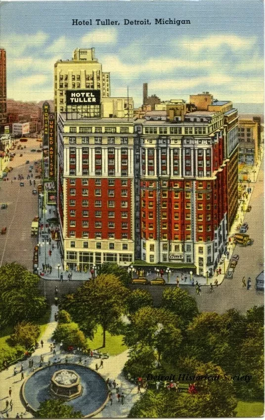 Postcard - Hotel Tuller, Detroit, Michigan