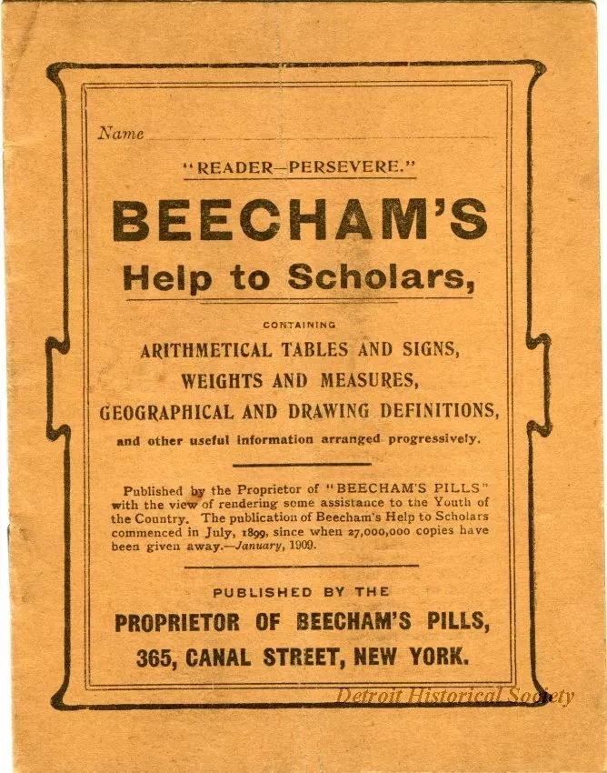 Booklet - Beecham's Help to Scholars