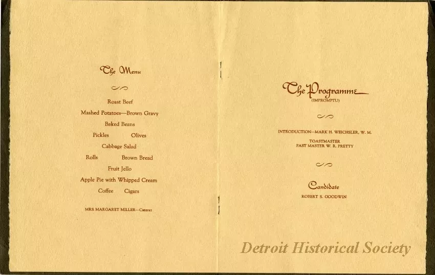Program - Annual Past Master's Night