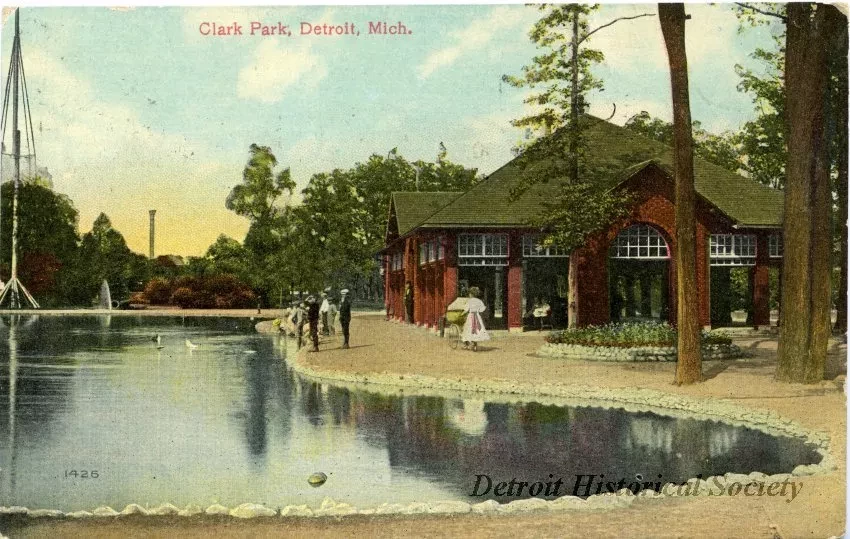 Postcard - Clark Park, Detroit, Mich.