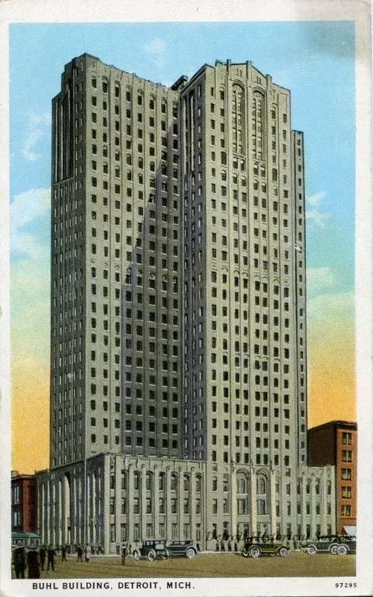 Postcard - Buhl Building, Detroit, Mich.