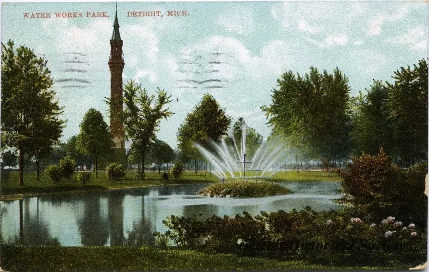 Postcard - Water Works Park, Detroit, Mich. - Water Works Park, Detroit, Mich.