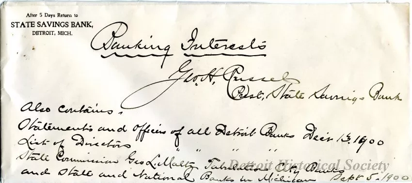 Envelope - Banking Interests