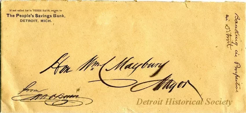 Envelope - Banking in Prospective in Detroit
