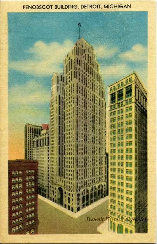 Postcard - Penobscot Building, Detroit, Mich.