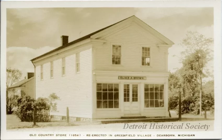 Postcard - Old Country Store (1854) - Re-erected in Greenfield Village - Dearborn, Michigan