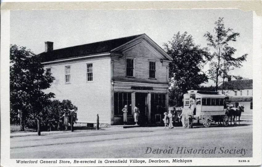 Postcard - Waterford General Store, Re-erected in Greenfield Village, Dearborn, Michigan