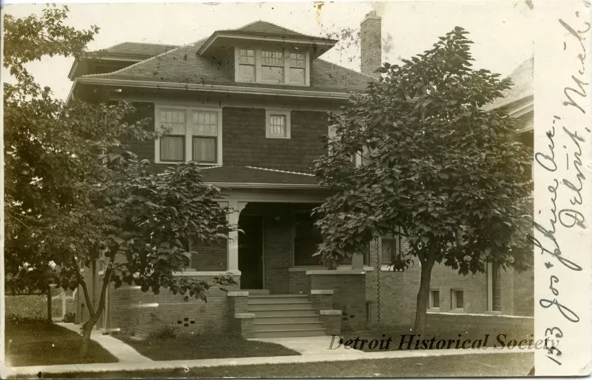 Postcard - 153 Josephine Ave., Detroit, Mich.