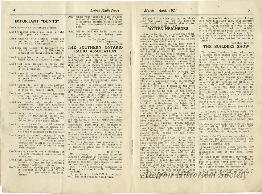 Newsletter - Detroit Radio News, Vol. 2, No. 3-4