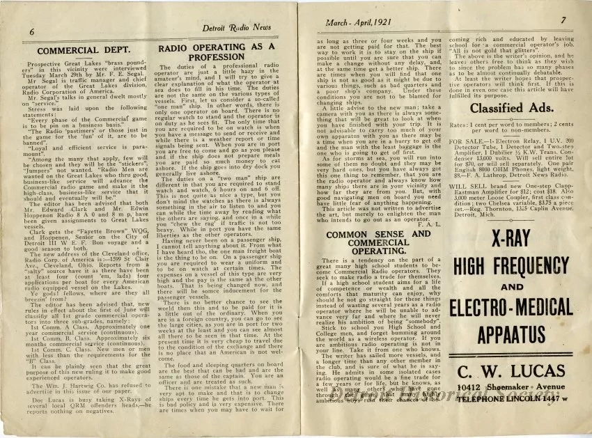 Newsletter - Detroit Radio News, Vol. 2, No. 3-4