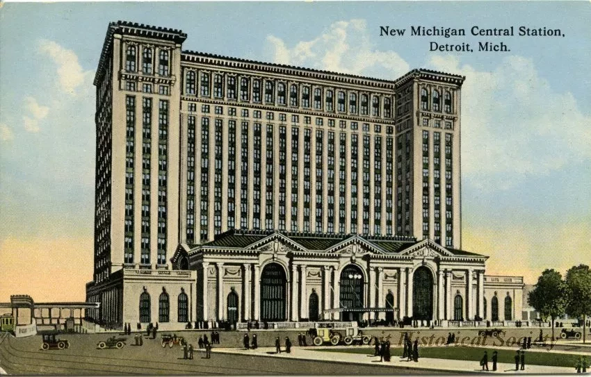 Postcard - New Michigan Central Station, Detroit, Mich.