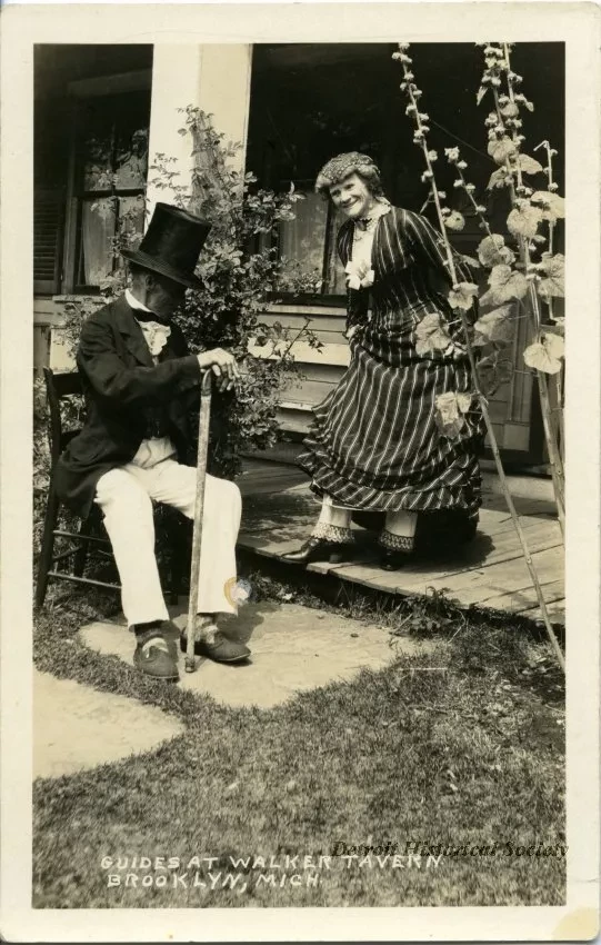 Postcard - Guides at Walker Tavern. Brooklyn, Mich.